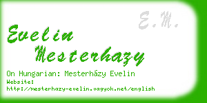 evelin mesterhazy business card