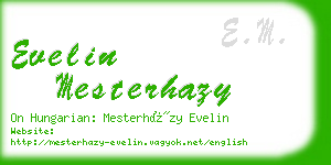 evelin mesterhazy business card